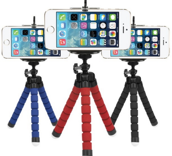 Mini Octopus Tripod Stand Holder for Phone With Phone Clip Mount
