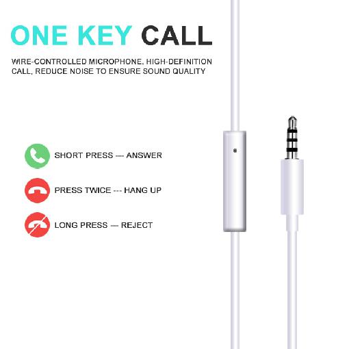 KHP Stereo In-Ear Earphone For Phone 3.5mm Wired Headphone Hedset Game Earphone Hedset With Mic Earbuds Smartphone Earphones