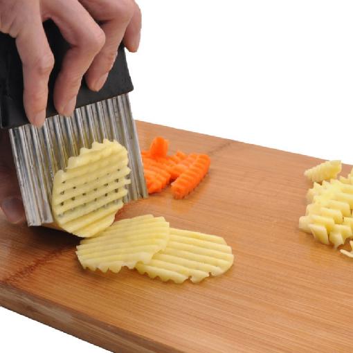 Stainless Steel Potato Chips Making Peeler Cutter Vegetable Kitchen Knives Fruit Tool Knife Accessories Wavy Cutter TQ