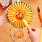 Multi Function Stainless Steel Fruit Carving Spoon With Cutter
