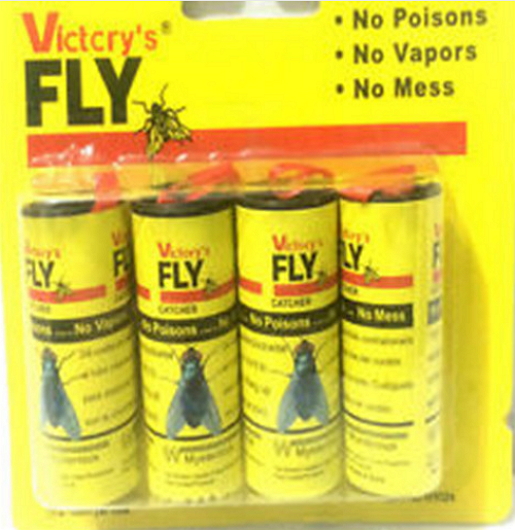 4X Fly Sticky Paper Strip Mosquitos Catcher Flying Insect Control Non Toxic Flying Insect Catcher