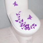 Butterfly Flower vine bathroom decorative wall stickers