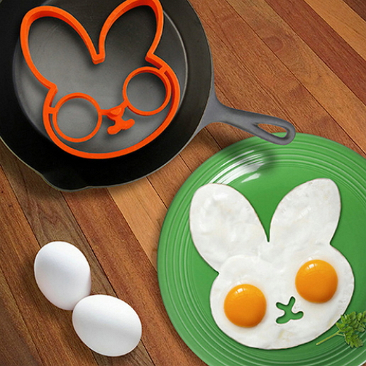 Orange Silicone Bunny Frame Cartoon Egg Mold Pancake