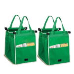 Green Eco Fabric Shoping Bag Foldable Reusable Grocery Bags Polyester Shopping Bags Fashion Designer Casual Tote Bag