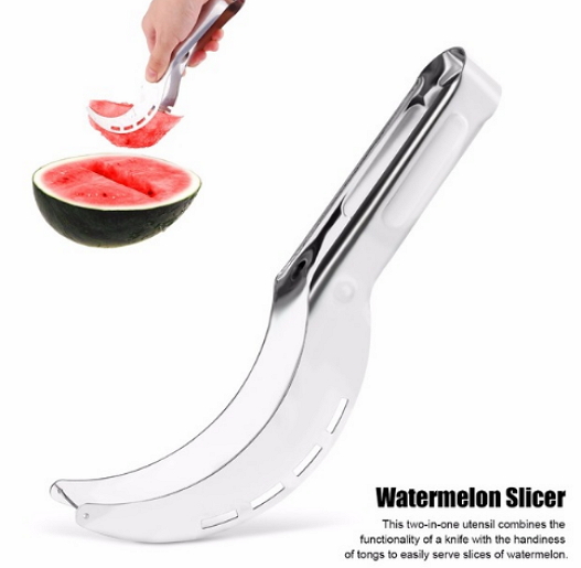 Stainless Steel Watermelon Perfect Slicer Cutter For Melon Server Corer Scoop Knife Kitchen Utensils Slices Fruit Divider Tools