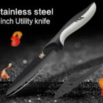 Black Blade Paring Utility Santoku Chef Knife