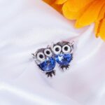 Crystal Owl Girls Stud Earrings