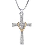 Cross Pendant Necklace Heart Fashion Christian Jewelry