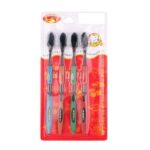 4pcs/set Double Ultra Soft Bamboo Toothbrush Bamboo Charcoal Toothbrushes Nano Brush Oral Care For Adults