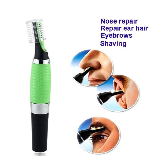 Micro Precision Eyebrow Ear Nose Trimmer Removal Clipper Shaver Personal Electric Face Care Hair Trimer With LED Light