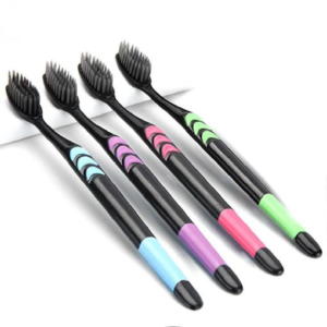 Toothbrush 4Pc/Pack Bamboo Charcoal Toothbrush Portable Soft Bristle
