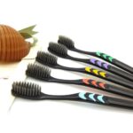 Toothbrush 4Pc/Pack Bamboo Charcoal Toothbrush Portable Soft Bristle