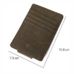PU Leather Men Money Clip Wallet Slim Magnetic Short Card Organizer Case Front Pocket Money Clamps