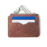 Simple Men Card Holder Package Organizer Leather Front Pocket Id Case Travel Wallet